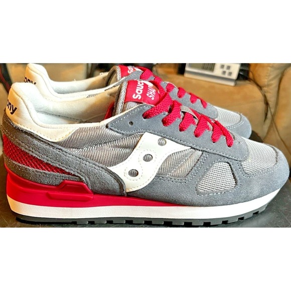 Saucony Shoes - Saucony Shadow Original Sneakers (S1108-843) Women's Size 10 Running Gray/Pink